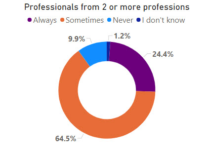 Professionals from 2 or more professions