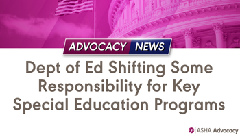 Department of Education Shifting Responsibilities of Key Special Education Programs to Other Departments