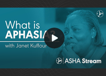 What is aphasia? Watch this video.