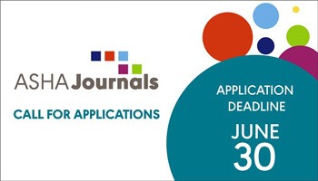News - Apply to be an ASHA Journal Editor by June 30
