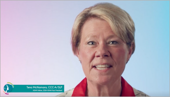 Join Tena McNamara, CCC-A/SLP in celebrating ASHA's centennial at the 2025 ASHA Convention