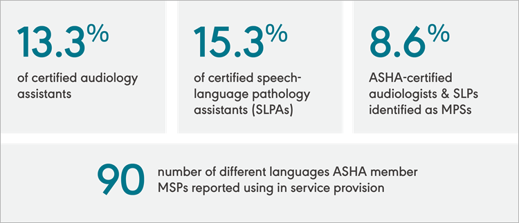 Multilingual Service Provider demographics infographic