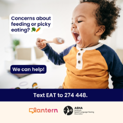 EAT Program flyer: Concerns about feeding or picky eating? We can help! Text EAT to 274448