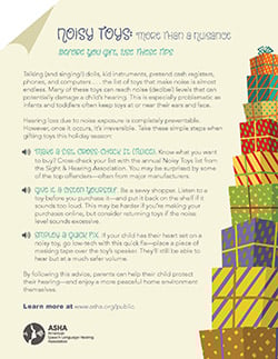 Noisy Toys: More Than a Nuisance Noisy Toys: More Than a Nuisance