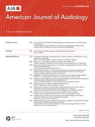 American Journal of Audiology cover