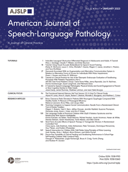 American Journal of Speech-Language Pathology cover