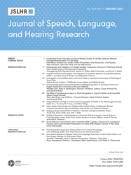 Journal of Speech, Language, and Hearing Research cover