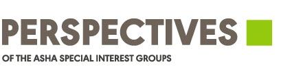 Perspectives of the ASHA Special Interest Groups logo